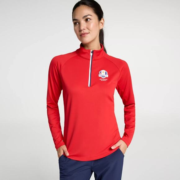 Walter Hagen Tops - NWT Walter Hagen Women's 1/4 Zip Performance 2025 Ryder Cup PGA Size Large Red